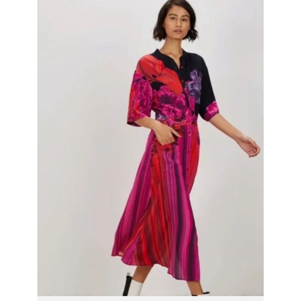 The Kit Cobie Shirtdress Striped Iris Women’s Sz 14 NWT